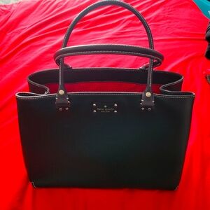 Kate Spade Black Leather Tote Bag